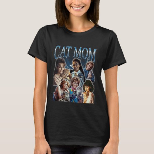 T-shirt Maman Chat Drôle Gen Z Mème Dank Contrefaçon (Devant)