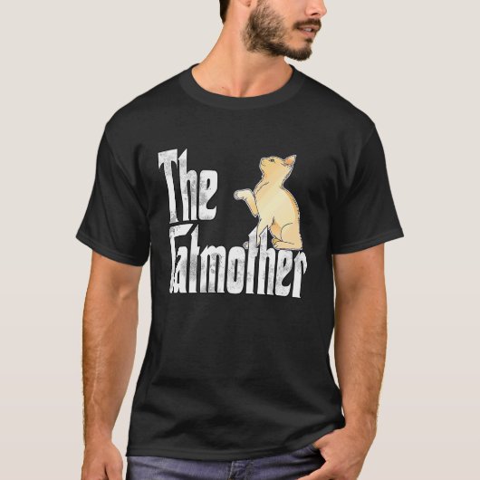 T-shirt Maman chat Mère de chat Mignonne Mère chat Chaton  (Devant)