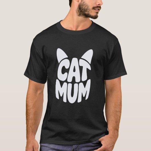 T-shirt Maman Chat Mignon Drôle (Devant)