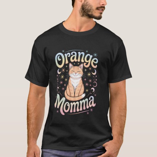 T-shirt Maman Chat Orange (Devant)