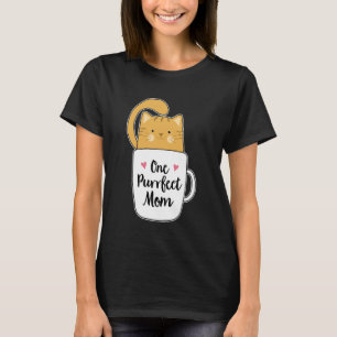 T-shirt Maman Chat Orange Café Drôle Fête des Mères