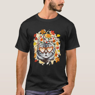 T-shirt Maman chat préppy automne amateurs de chatons fémi