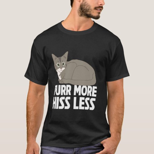 T-shirt Maman chat ronronne plus siffle moins (Devant)