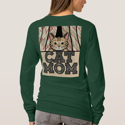 T-shirt Maman Chat Vert (Dos)