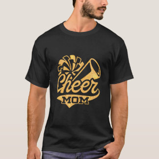 T-shirt Maman cheer Fan de Biggest Cheerleader Black Yello