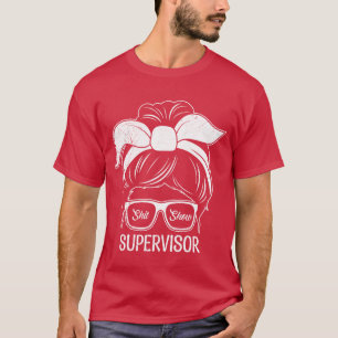 T-shirt Maman Chef Superviseur Maman dur Mère vintage