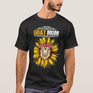 T-shirt Maman Chèvre Femme Tournesol Ferme Animal Drôle Ch
