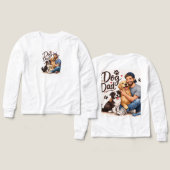 T-Shirt Maman Chien Bébé – Conception Cœur & Patte (Motif Recto et Verso)