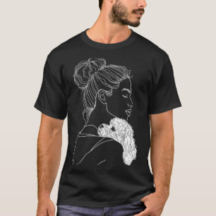 T-shirt Maman chien bichon frise art de chien fête des mèr