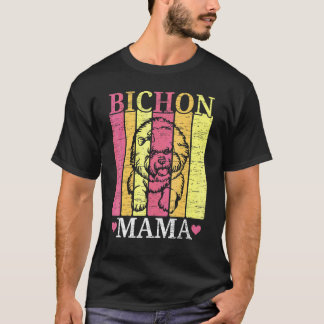 T-shirt Maman Chien Bichon Frise Éleveur de Chiens Chiot