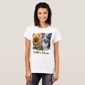 T-Shirt Maman Chien Border Collie (Devant entier)