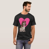 T-shirt Maman Chien Cocker Spaniel Anglais Saint-Valentin (Devant entier)