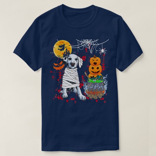 T-shirt Maman Chien dalmate Chien d'Halloween Chien Citrou (Design devant)