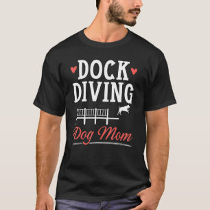 T-shirt Maman chien de plongée sur quai sport canin aquati