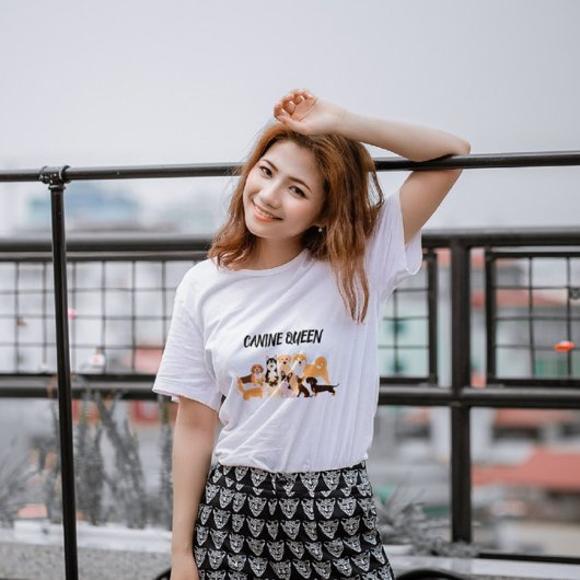 T-shirt maman chien élégant