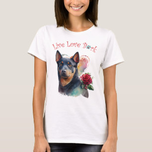 T-shirt Maman Chien Kelpie Australien Floral