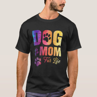 T-shirt Maman Chien Maman Tie Dye Filles Femmes Fête des M