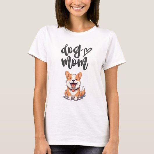 T-shirt maman Chien mignonne - Corgi adorable Conc (Devant)