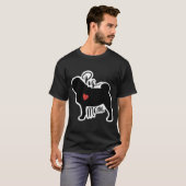 T-shirt Maman Chien (Pug) (Devant entier)