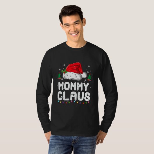 T-shirt Maman Claus Chemise Noël Pyjama Famille (Devant entier)