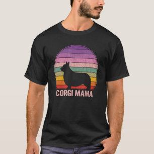 T-shirt Maman Corgi Graphique Rétro Corgi