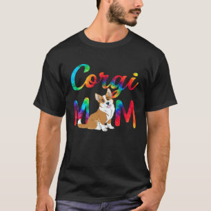 T-shirt Maman Corgi Tie Dye Maman Chien Fête des Mères