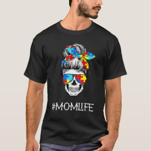 T-shirt Maman Crâne Fatiguée Épuisée Sensibilisation à l'A