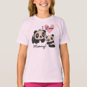 T-shirt Maman d'amour des pandas I (Devant)