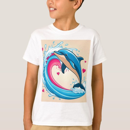 T-shirt Maman dauphin gaie (Devant)