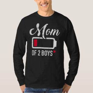 T-shirt Maman De 2 Garçons Batterie basse