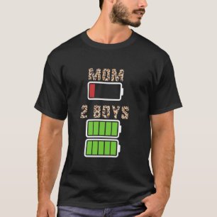 T-shirt Maman de 2 garçons Fête de la mère Jumeaux Fils Ma