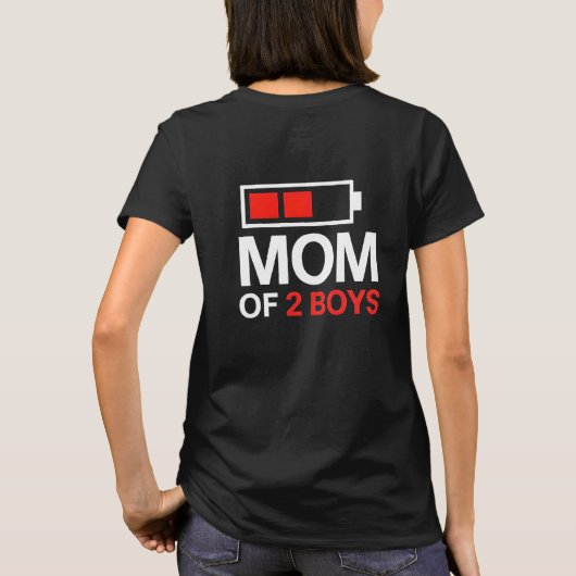T-shirt Maman de 2 garçons Tee (Dos)