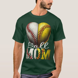 T-shirt Maman de balle drôle Softball Baseball Femmes Base