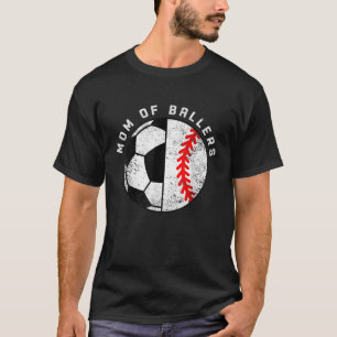 T-shirt Maman De Ballers Drôle Soccer Baseball Maman