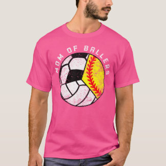 T-shirt Maman De Ballers Drôle Soigné Volley-Ball Soccer M