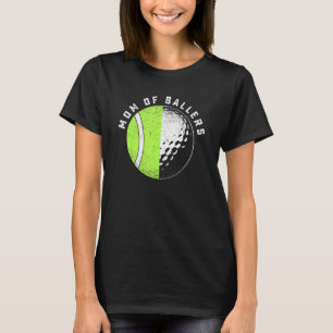 T-shirt Maman De Ballers Golf Tennis Joueur Fille Son Gol