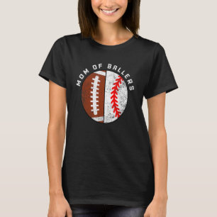T-shirt Maman De Ballon Football Baseball Maman