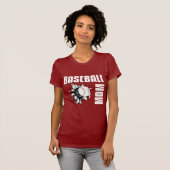 T-shirt Maman de base-ball (Devant entier)