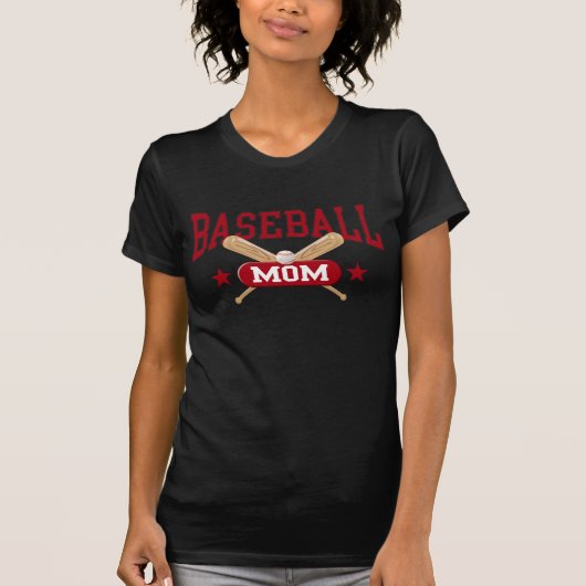 T-shirt Maman de base-ball (Devant)
