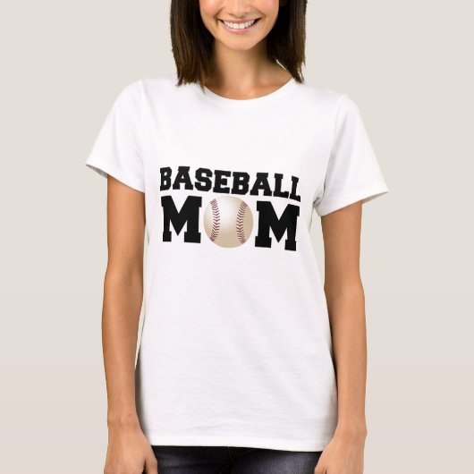T-shirt Maman de base-ball (Devant)