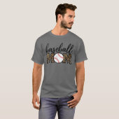 T-shirt Maman de baseball Leopard Funny Softball Maman's D (Devant entier)