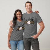 T-shirt Maman de baseball Leopard Funny Softball Maman's D (Unisexe)