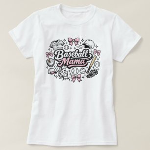 T-shirt maman de baseball rose adorable - Élégant 