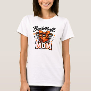 T-shirt Maman de basket-ball Ruban de filet de basket-ball