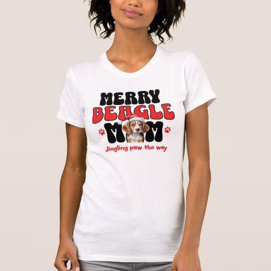 T-shirt Maman de Beagle de vacances (Devant)
