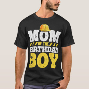 T-shirt Maman de Birthday Boy Construction Anniversaire Pa