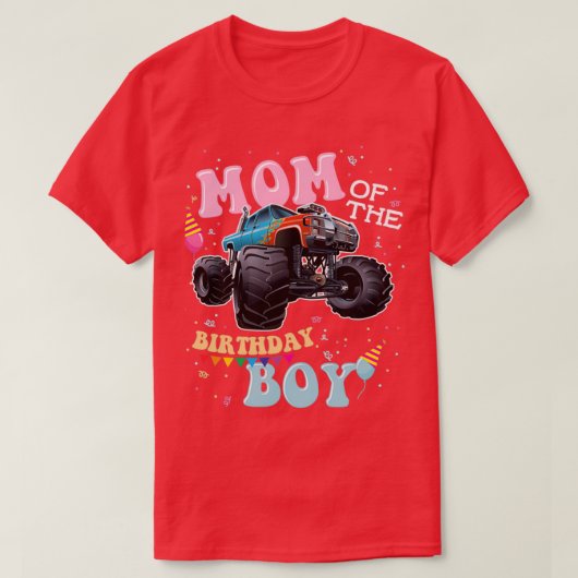 T-shirt Maman de Birthday Boy Monster Trucks 2 (Design devant)