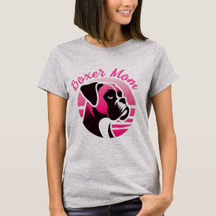 T-shirt Maman de Boxer en Rose