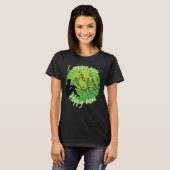 T-shirt Maman de camping - maman heureuse, tee cercle vert (Devant entier)