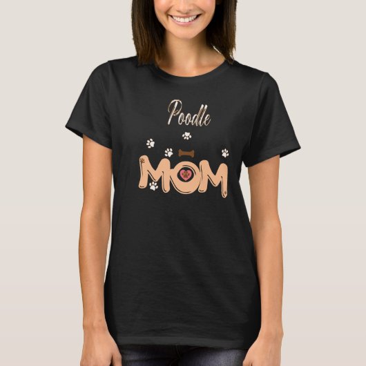 T-shirt Maman de caniche (Devant)